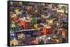 Mexico, Guanajuato. Colorful Homes Line the Streets of This Hill Town-Brenda Tharp-Framed Stretched Canvas