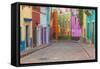 Mexico, Guanajuato. Colorful Street Scene-Jaynes Gallery-Framed Stretched Canvas