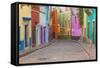 Mexico, Guanajuato. Colorful Street Scene-Jaynes Gallery-Framed Stretched Canvas