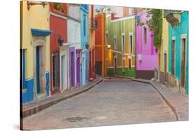 Mexico, Guanajuato. Colorful Street Scene-Jaynes Gallery-Stretched Canvas