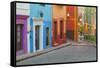 Mexico, Guanajuato. Colorful Street Scene-Jaynes Gallery-Framed Stretched Canvas