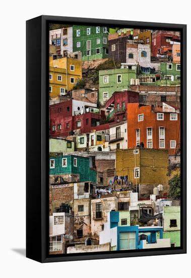 Mexico, Guanajuato. Detail of Homes on Hillside-Jaynes Gallery-Framed Stretched Canvas