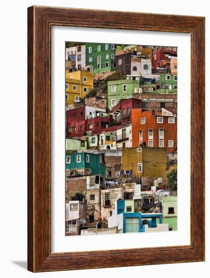 Mexico, Guanajuato. Detail of Homes on Hillside-Jaynes Gallery-Framed Photographic Print