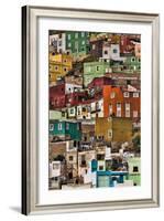 Mexico, Guanajuato. Detail of Homes on Hillside-Jaynes Gallery-Framed Photographic Print