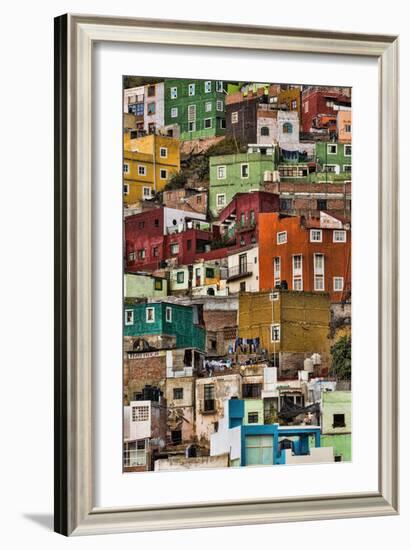 Mexico, Guanajuato. Detail of Homes on Hillside-Jaynes Gallery-Framed Photographic Print