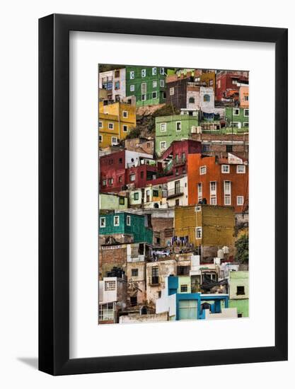 Mexico, Guanajuato. Detail of Homes on Hillside-Jaynes Gallery-Framed Photographic Print