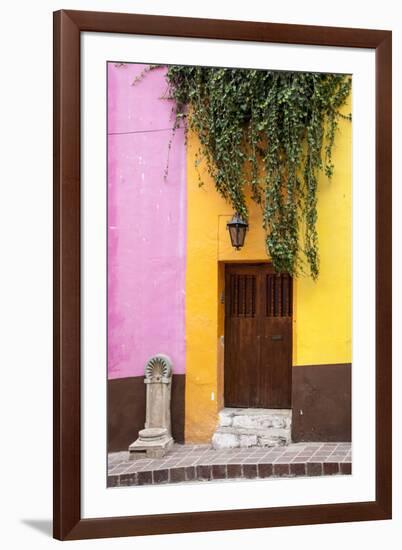 Mexico, Guanajuato, Door and Fountain in Guanajuato-Hollice Looney-Framed Photographic Print