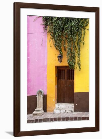 Mexico, Guanajuato, Door and Fountain in Guanajuato-Hollice Looney-Framed Premium Photographic Print