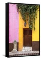 Mexico, Guanajuato, Door and Fountain in Guanajuato-Hollice Looney-Framed Stretched Canvas