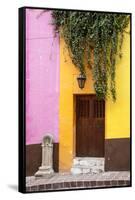 Mexico, Guanajuato, Door and Fountain in Guanajuato-Hollice Looney-Framed Stretched Canvas