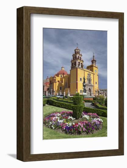 Mexico, Guanajuato. Gardens Welcome Visitors to the Colorful Town-Brenda Tharp-Framed Photographic Print