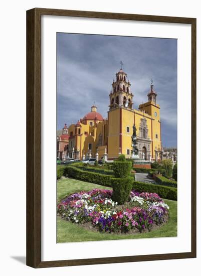 Mexico, Guanajuato. Gardens Welcome Visitors to the Colorful Town-Brenda Tharp-Framed Photographic Print