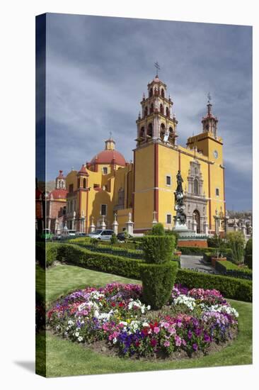 Mexico, Guanajuato. Gardens Welcome Visitors to the Colorful Town-Brenda Tharp-Stretched Canvas