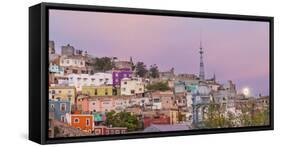 Mexico, Guanajuato. Moonset over the City-Jaynes Gallery-Framed Stretched Canvas