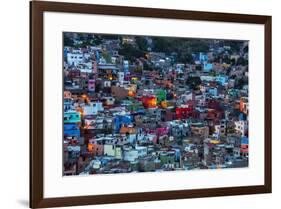 Mexico, Guanajuato, Night Lighting of the city of Guanajuato-Terry Eggers-Framed Premium Photographic Print