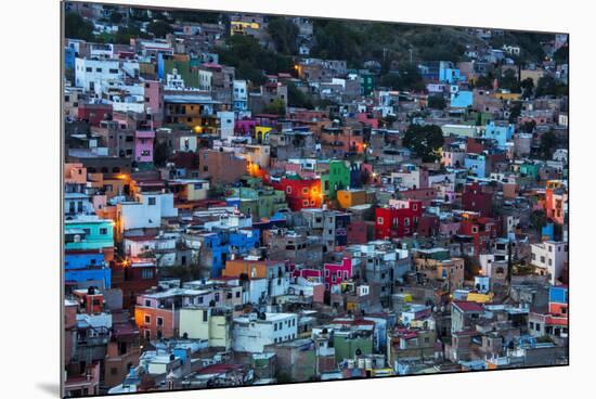 Mexico, Guanajuato, Night Lighting of the city of Guanajuato-Terry Eggers-Mounted Premium Photographic Print