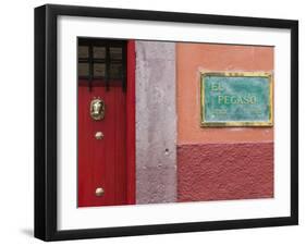 Mexico, Guanajuato State, San Miguel de Allende, El Pegaso Cafe Sign-Walter Bibikow-Framed Photographic Print