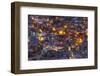 Mexico, Guanajuato. Street lights add ambience to this twilight village scene.-Brenda Tharp-Framed Photographic Print