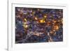 Mexico, Guanajuato. Street lights add ambience to this twilight village scene.-Brenda Tharp-Framed Photographic Print