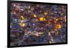 Mexico, Guanajuato. Street lights add ambience to this twilight village scene.-Brenda Tharp-Framed Photographic Print