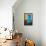 Mexico, Guanajuato the Colorful Homes and Buildings, Blue Front Door with Plant on Steps-Judith Zimmerman-Framed Stretched Canvas displayed on a wall