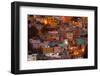 Mexico, Guanajuato. the Colorful Homes and Buildings of Guanajuato at Night-Judith Zimmerman-Framed Photographic Print