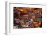 Mexico, Guanajuato. the Colorful Homes and Buildings of Guanajuato at Night-Judith Zimmerman-Framed Photographic Print