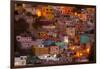 Mexico, Guanajuato. the Colorful Homes and Buildings of Guanajuato at Night-Judith Zimmerman-Framed Photographic Print