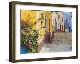 Mexico, Guanajuato. View of Street and Colorful Buildings-Jaynes Gallery-Framed Photographic Print