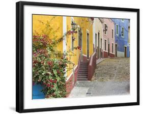 Mexico, Guanajuato. View of Street and Colorful Buildings-Jaynes Gallery-Framed Photographic Print