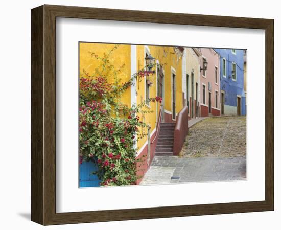 Mexico, Guanajuato. View of Street and Colorful Buildings-Jaynes Gallery-Framed Photographic Print