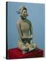 Mexico, Jaina Island, Terracotta Statuette of Seated Noble-null-Stretched Canvas