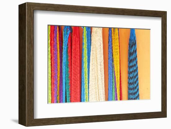 Mexico, Jalisco. Colorful Hammocks Sold by Street Vendors-Steve Ross-Framed Photographic Print