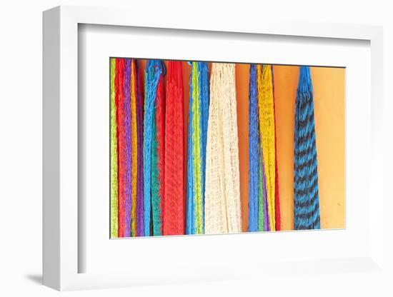 Mexico, Jalisco. Colorful Hammocks Sold by Street Vendors-Steve Ross-Framed Photographic Print