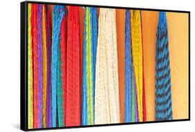 Mexico, Jalisco. Colorful Hammocks Sold by Street Vendors-Steve Ross-Framed Stretched Canvas