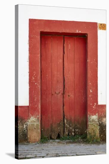 Mexico, Jalisco, San Sebastian del Oeste. Colorful Rustic Door-Steve Ross-Stretched Canvas
