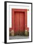 Mexico, Jalisco, San Sebastian del Oeste. Colorful Rustic Door-Steve Ross-Framed Photographic Print