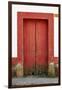 Mexico, Jalisco, San Sebastian del Oeste. Colorful Rustic Door-Steve Ross-Framed Photographic Print