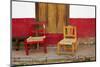 Mexico, Jalisco, San Sebastian del Oeste. Rustic Door and Chairs-Steve Ross-Mounted Photographic Print