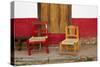 Mexico, Jalisco, San Sebastian del Oeste. Rustic Door and Chairs-Steve Ross-Stretched Canvas