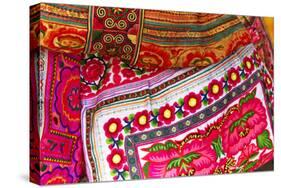 Mexico, Jalisco. Textiles for Sale at Street Market-Steve Ross-Stretched Canvas