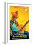 Mexico - La Route du Soleil (Route of the Sun) - Vintage Airline Travel Poster, 1948-Vincent Guerra-Framed Art Print