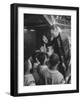 Mexico Little League Team Getting a Blessing before Championship Game-null-Framed Photographic Print