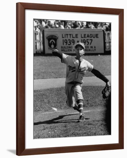 Mexico Little League Team Member Angel Macias, During Little League Championship Game-null-Framed Photographic Print