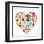 Mexico Love - Heart With Set Ofs-Marish-Framed Art Print