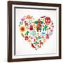 Mexico Love - Heart With Set Ofs-Marish-Framed Art Print