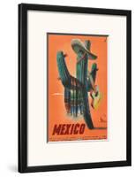Mexico: Mariachi Cactus, c.1945-null-Framed Art Print