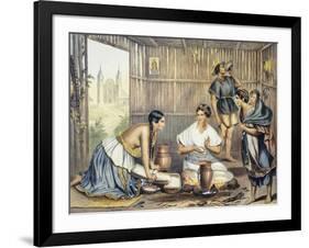 Mexico, Mexicans Preparing Tortillas-null-Framed Giclee Print