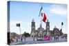 Mexico, Mexico City, Metropolitan Cathedral, Zocalo, Main Plaza, Mexican Flag, CDMX Letters, City o-John Coletti-Stretched Canvas
