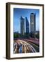 Mexico, Mexico City, Traffic Passes By Mexico City's Three Towers, Tallest Skyscrapers In The City,-John Coletti-Framed Photographic Print